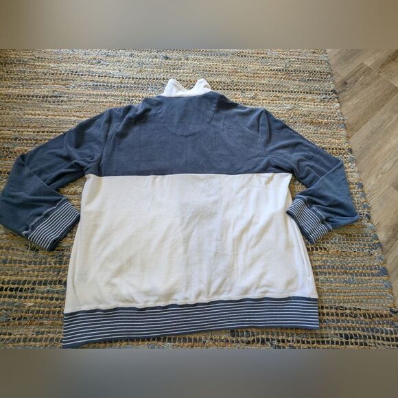 Bullock & Jones XL Zip Up Sweatshirt Blue White Colorblock L/S Full Zip Jacket - Picture 7 of 7
